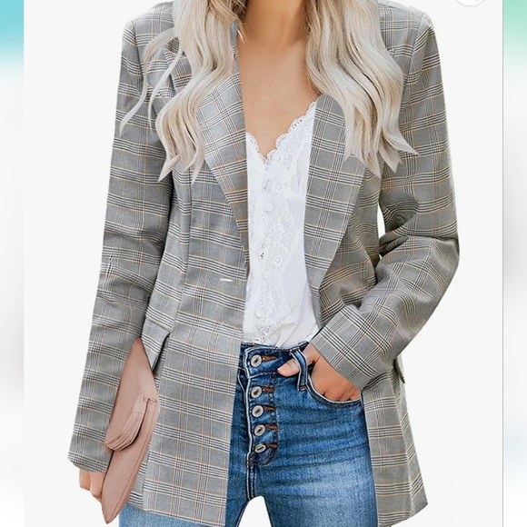 Luvamia Casual Long Sleeve Lapel Button Slim Work Office Blazer Jacket size s - Picture 4 of 17